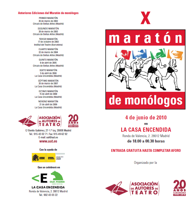 X Maratón de Monólogos